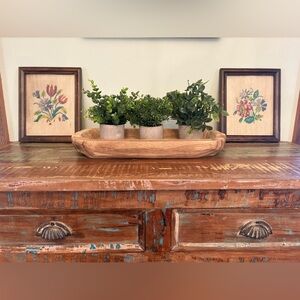 Vintage Botanical Crewel Hangings